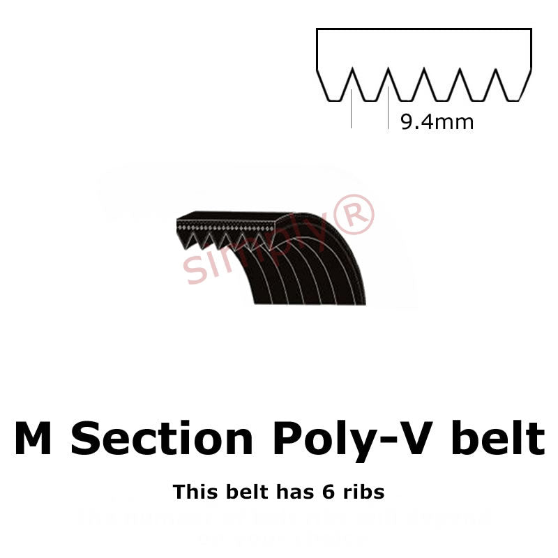 4648PM/1830M Pix Poly V Multiple Ribbed Belt 4648mm/183 inch Length with 6 Ribs Allow 2-3 Days