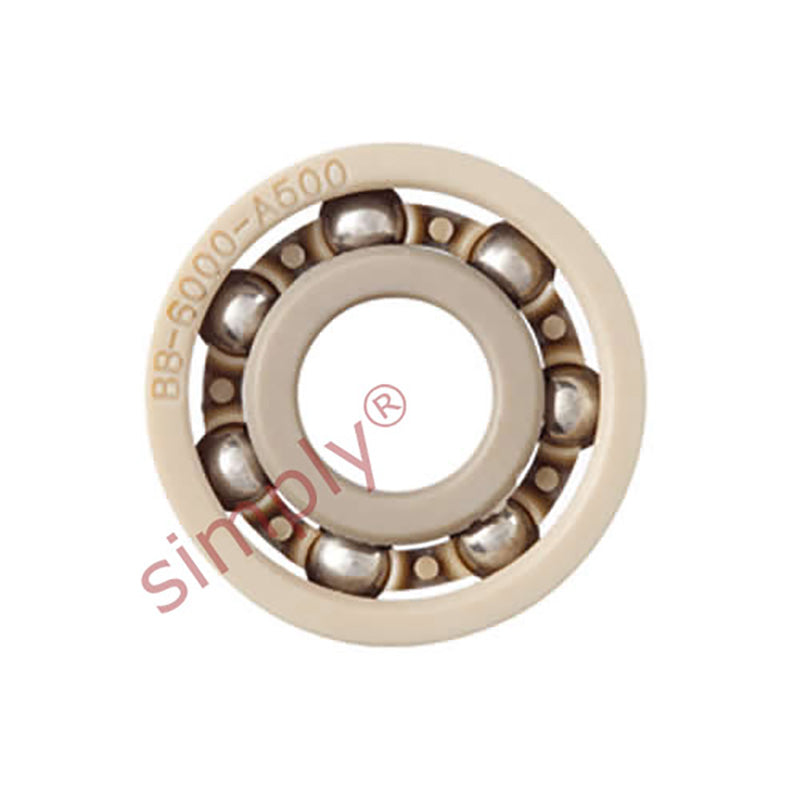 xiros xirodur BB6002A50070ES Open Type Polymer Ball Bearing with PEEK Cage and Stainless Steel Balls 15x32x9mm - Allow 2-3 Days
