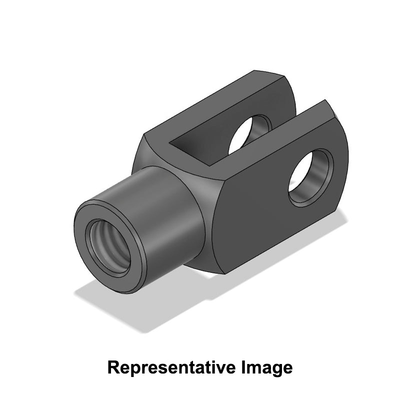 Chiavette G10X20LH Left Hand Female Steel Clevis 10mm Bore 20mm Base / Bore Center M10x1.5 Thread - Allow 7-10 Days