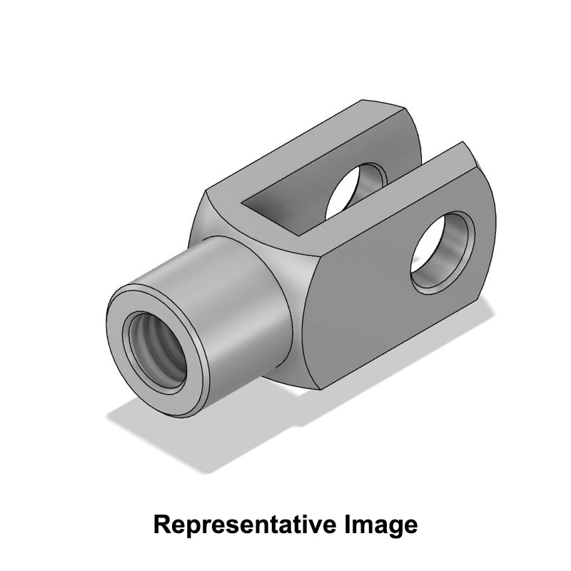 Chiavette GA6x12PNLH Left Hand Female Aluminium Clevis for Pneumatic Cylinders 6mm Bore 12mm Base / Bore Center M6x1 Thread - Allow 7-10 Days