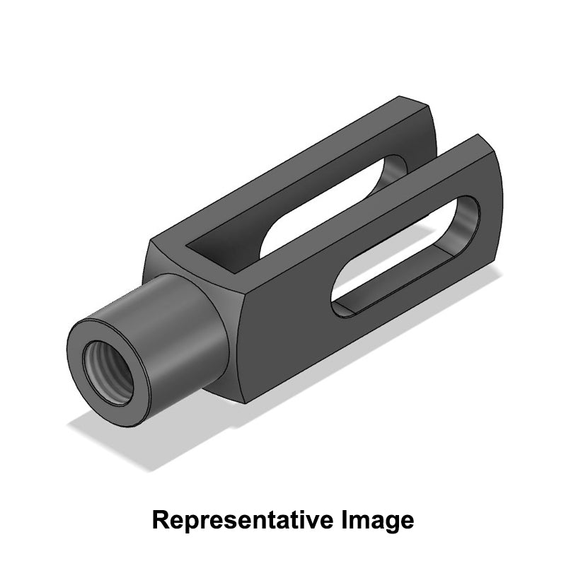 Chiavette GS12X48LHSS Left Hand Female Stainless Steel Clevis with Elongated Hole 12.1mm Bore 48mm Base / Bore Center M12x1.75 Thread - Allow 7-10 Days