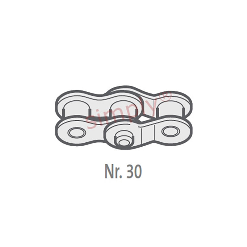 Renold SD 41-1-NO30 ANSI / AS Simplex Chain Double Cranked Link 1/2 inch Pitch