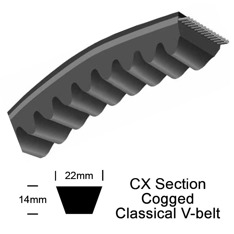 SWR CX62 Raw-Edge Cogged V-Belt - Allow 1-2 Days - Contact Us For Faster Delivery