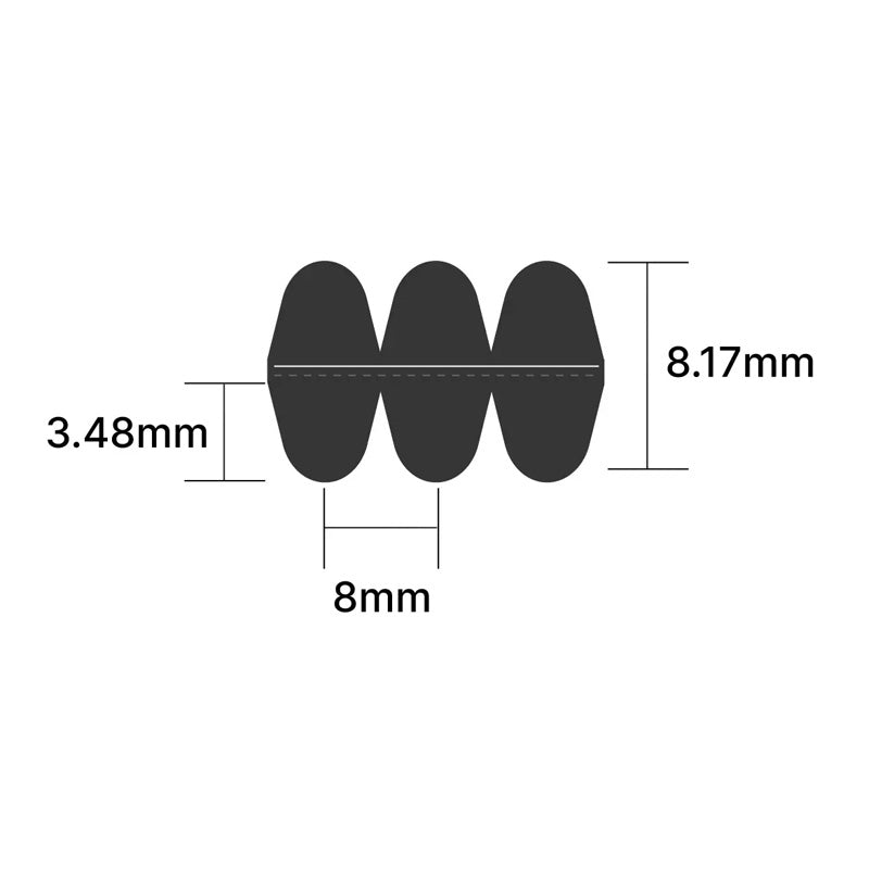 DD1424-8M-50 Continental Double-Sided Timing Belt 50mm Wide 8mm Pitch 178 Teeth