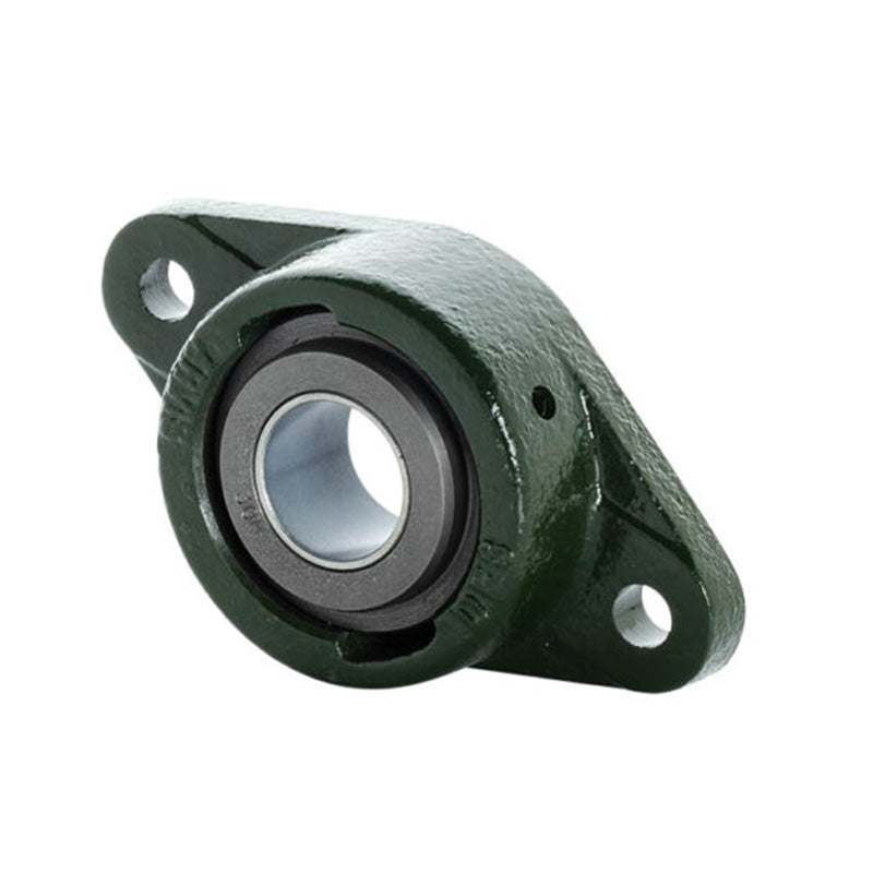 Major Brand DF8-75M-DU Metric Cast Iron Two Bolt Oval Flanged Housing with 75mm Bore Steel Insert - Allow 3-4 Weeks