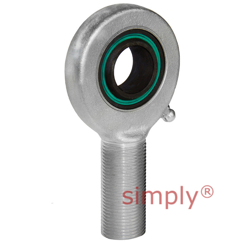 Fluro EAL502RS Left Hand Zinc Plated Steel / Steel Male Plain Rod End M45x3 Thread