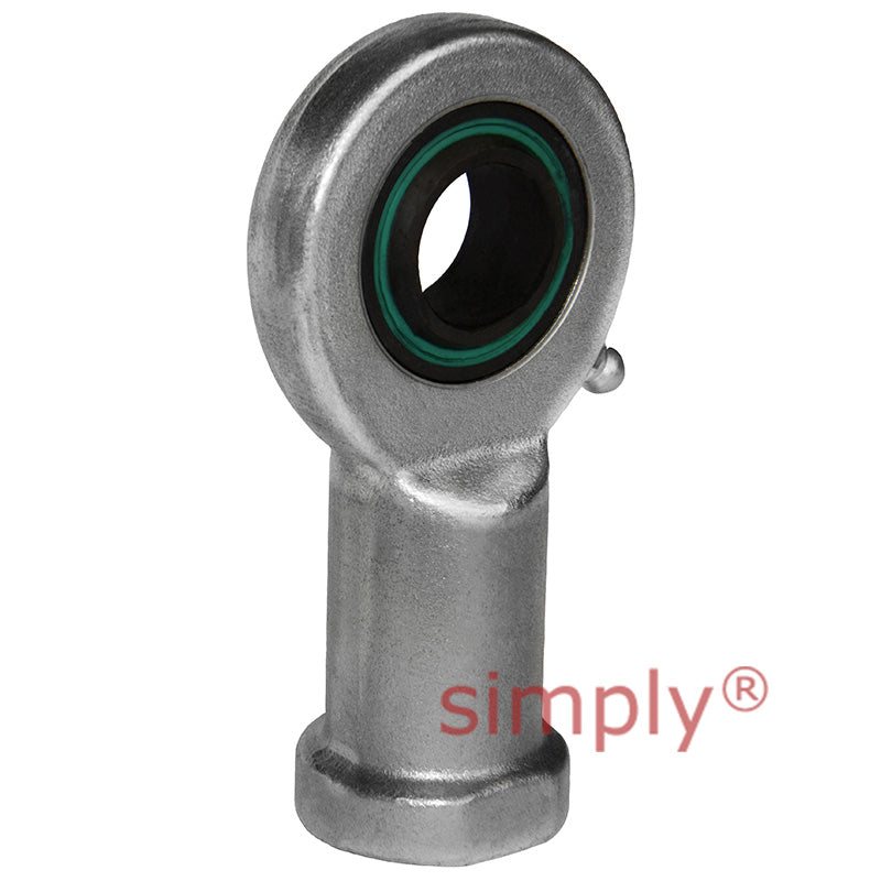 Fluro EIL122RS Left Hand Zinc Plated Steel Female Plain Rod End M12 Thread