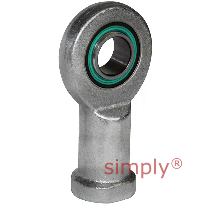 Fluro EI70D2RS Right Hand Zinc Plated Steel Maintenance Free Female Plain Rod End M56x4 Thread