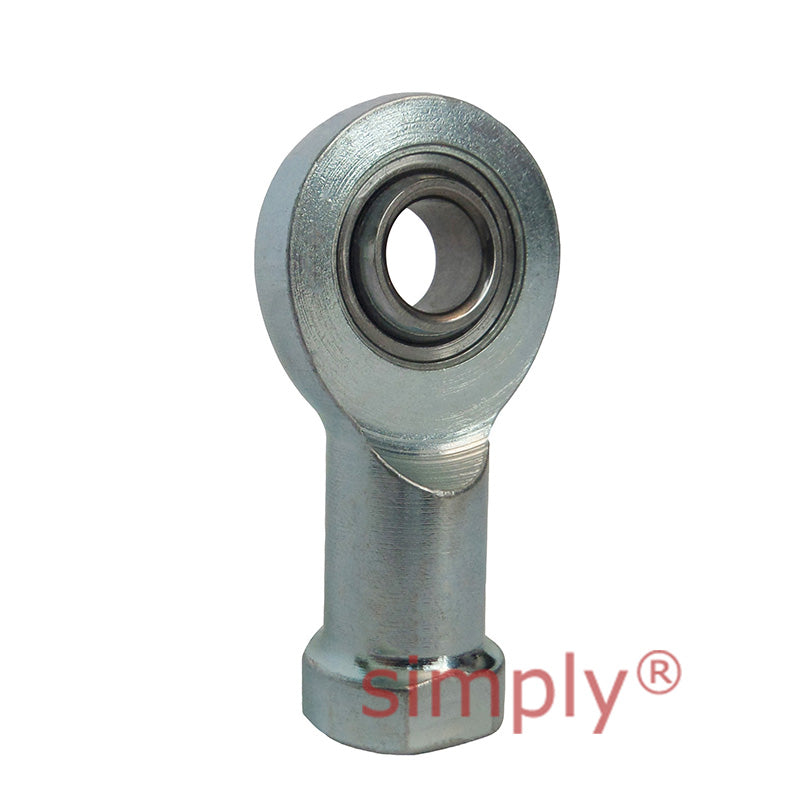 Fluro EIL10D Left Hand Zinc Plated Steel Maintenance Free Female Plain Rod End M10 Thread