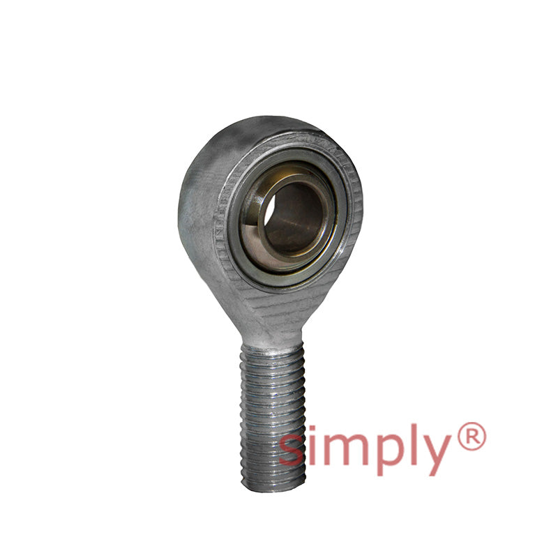 Fluro GALSW05 Left Hand Zinc Plated Steel / PTFE Lined Maintenance Free Male Plain Rod End M5 Thread