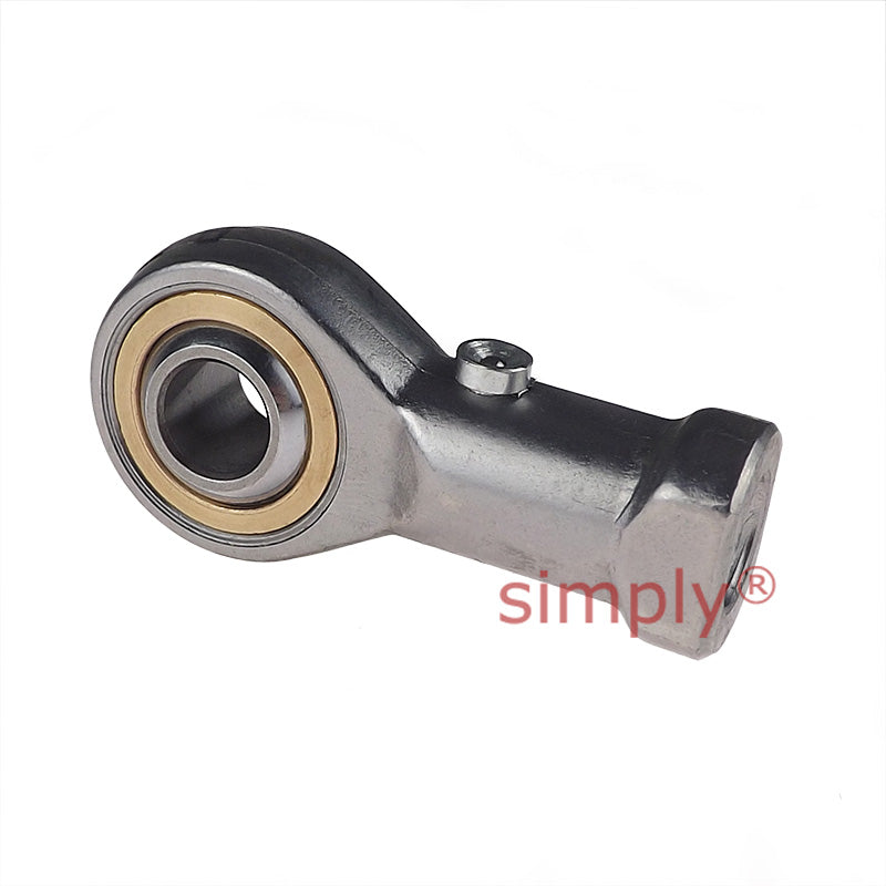 Fluro GILRS35 Left Hand Stainless Steel / Bronze Female Plain Rod End M36x2 Thread