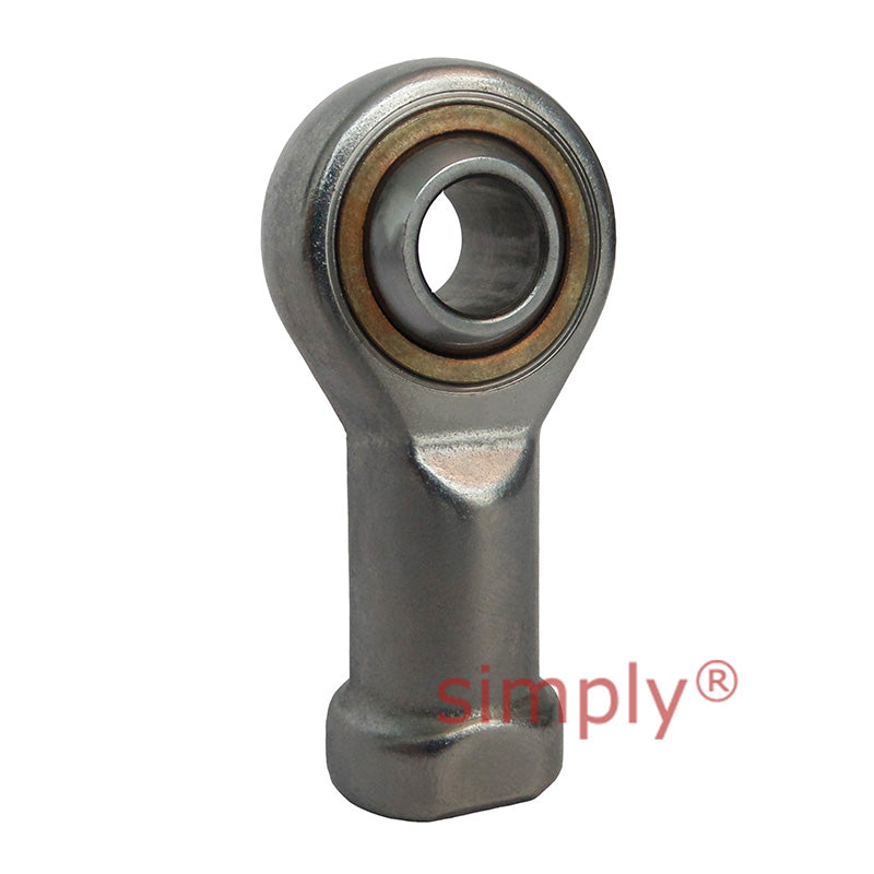 Fluro GIRSW08 Right Hand Zinc Plated Stainless Steel / PTFE Lined Maintenance Free Female Plain Rod End M8 Thread
