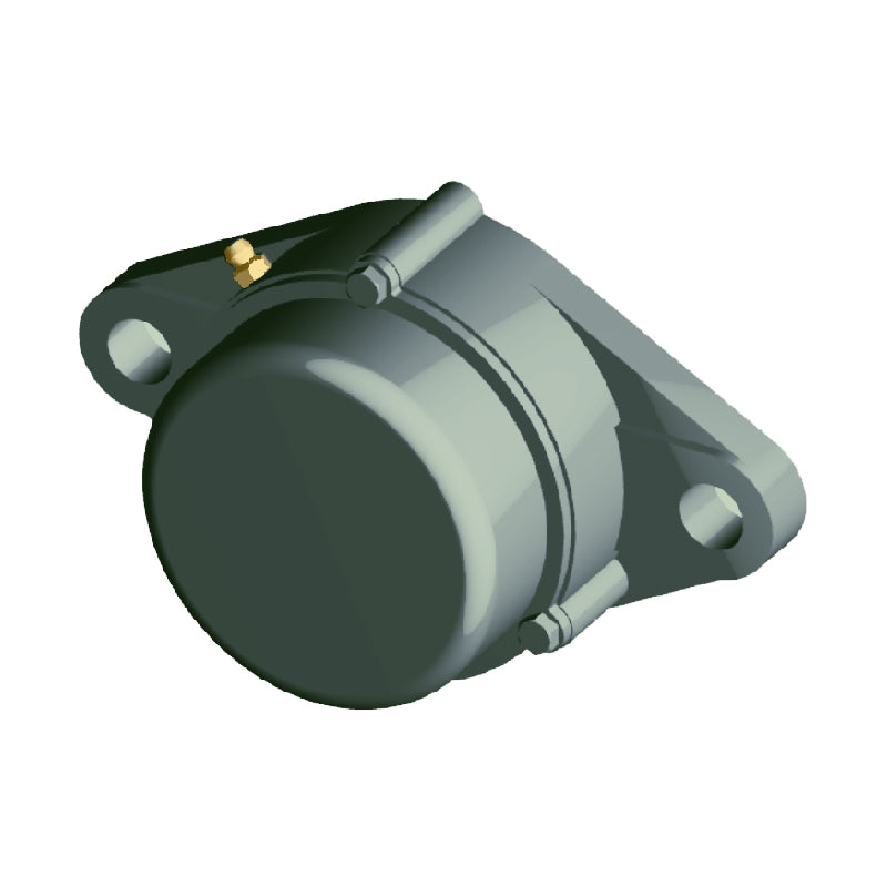 NTN CM-UCFL311D1 Metric Two Bolt Oval Cast Iron Flange Housing with 55mm Bore Insert with Cast Iron Cover - Closed Version - Allow 2-3 Days