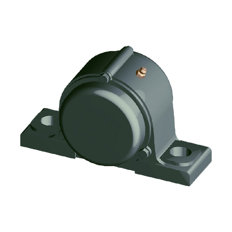 NTN CM-UCPX08D1 Metric Cast Iron Two Bolt Pillow / Plummer Block Housing with 40mm Bore Insert with Cast Iron Cover - Closed Version - Allow 2-3 Days