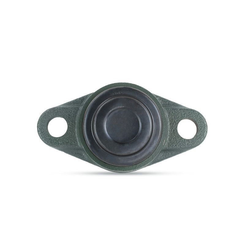 NTN SM-UCFLX10D1 Metric Two Bolt Oval Cast Iron Flange Housing with 50mm Bore Insert with Steel Plate Cover - Closed Version - Allow 2-3 Days