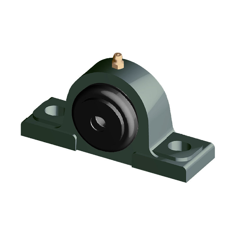 NTN M-SM-UCP210-115D1 Imperial Cast Iron Two Bolt Pillow / Plummer Block Housing with 1-15/16 inch Bore Insert with Steel Plate Cover - Closed Version - Allow 2-3 Days