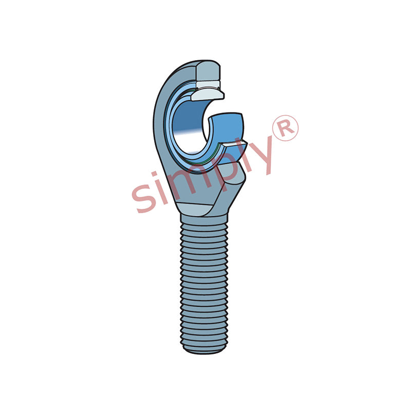 SKF SAL70TXE2LS Left Hand Steel / PTFE Fabric Lined Plain Male Rod End M72x4 Thread
