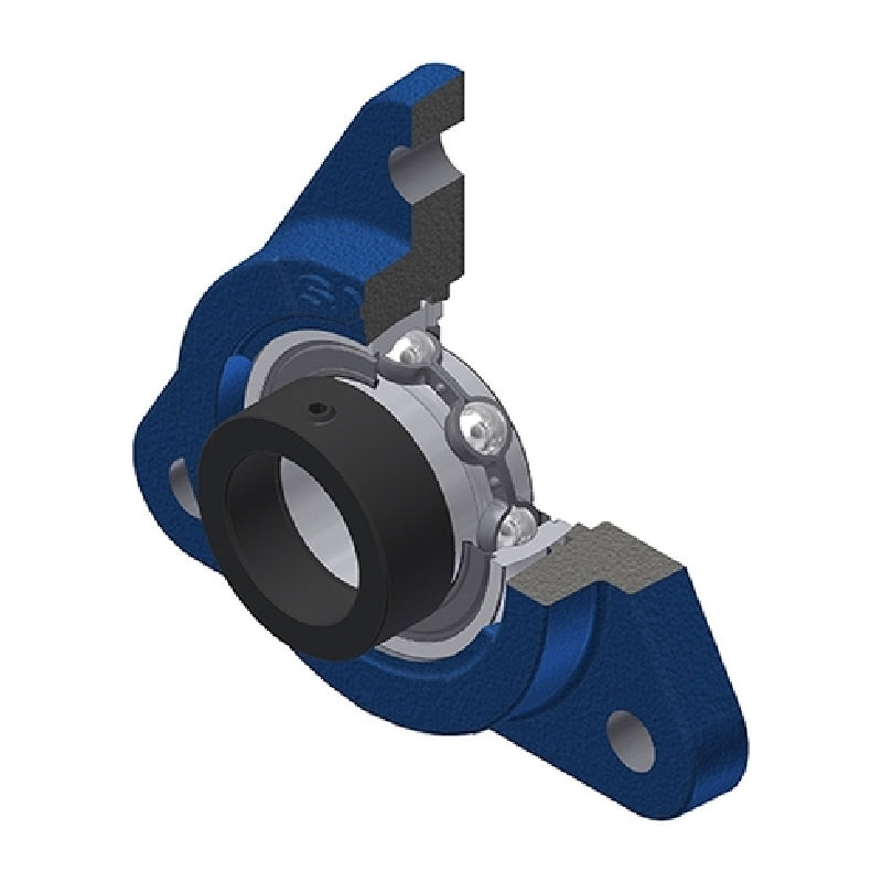SNR ESFTE208 Metric Three Bolt Cast Iron Triangular Housing Unit with Eccentric Collar Insert 40mm Bore