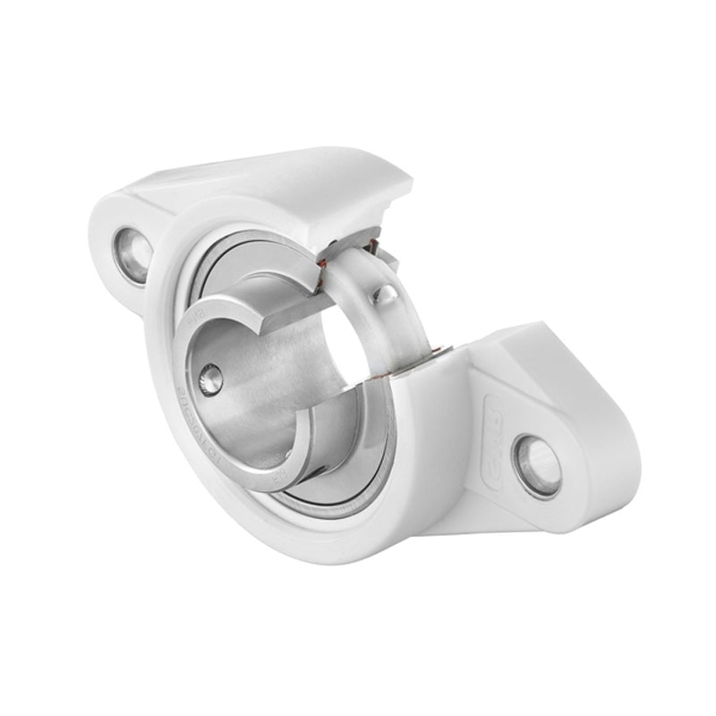 SNR SUCNFL209FG1 Metric Sentinel Thermoplastic Four Bolt Square Flanged Bracket Housing Unit with45mm Bore Insert - Allow 2-3 Days