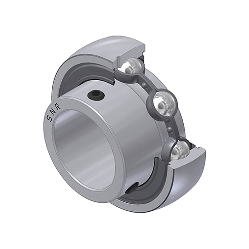 SNR US209-28G2T04 Imperial Flatback Spherical Outer Low Temp Bearing Insert 1-3/4 inch Bore 85mm Outside Diameter with Grub Screws - Allow 2-3 Days