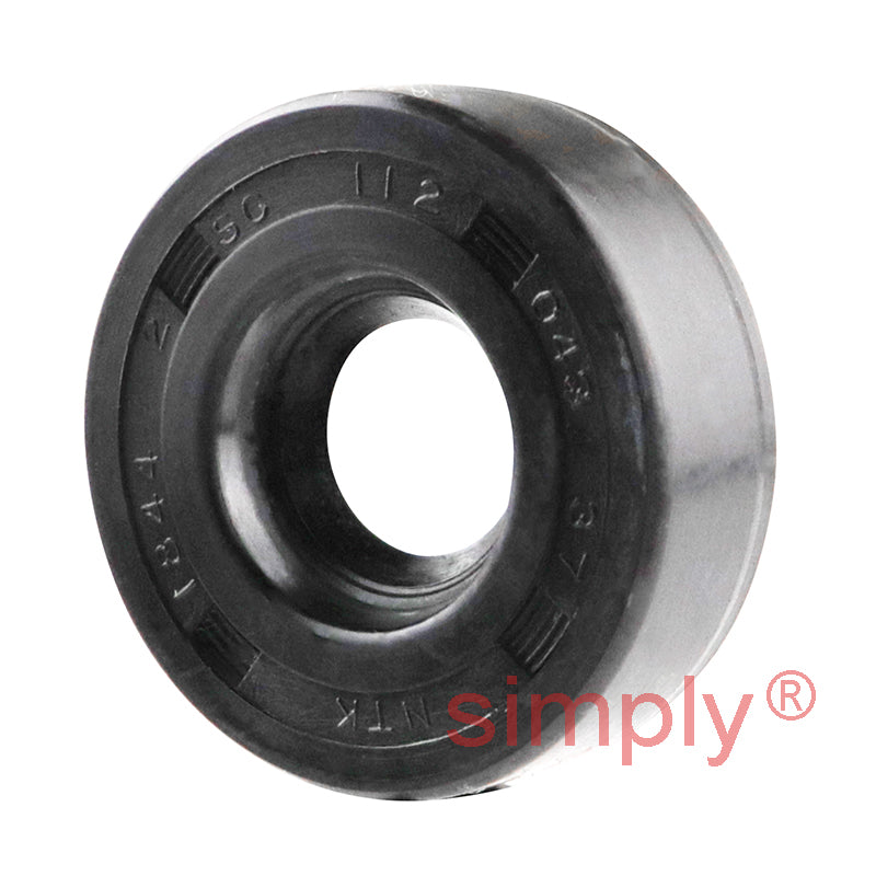0.43x1.12x0.37 inch Nitrile Rubber Single Lip Rotary Shaft Oil Seal with Garter Spring R21 / SC