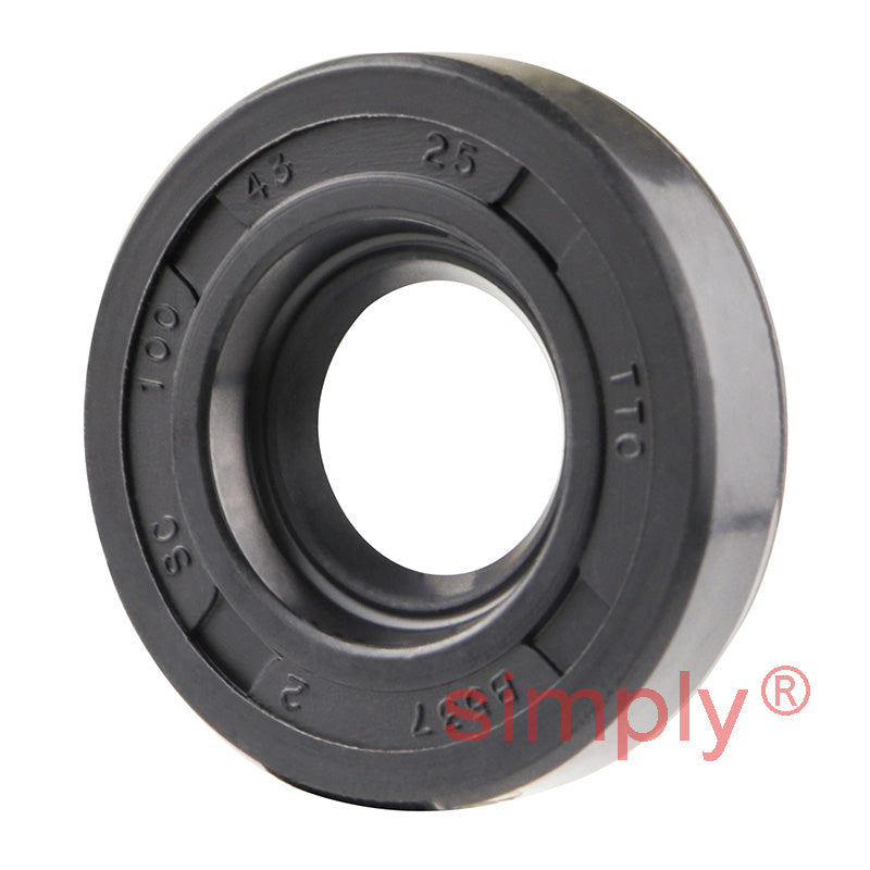 0.43x1x0.25 inch Nitrile Rubber Single Lip Rotary Shaft Oil Seal with Garter Spring R21 / SC