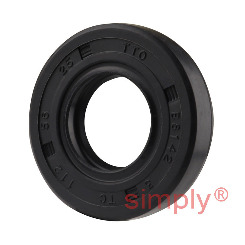 0.56x1.12x0.25 inch Nitrile Rubber Double Lip Rotary Shaft Oil Seal with Garter Spring R23 / TC Style