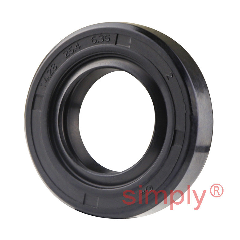 0.56x1x0.25 inch Nitrile Rubber Double Lip Rotary Shaft Oil Seal with Garter Spring R23 / TC Style