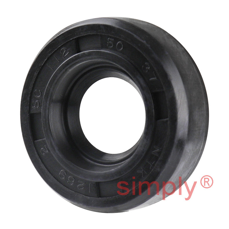 0.5x1.12x0.37 inch Nitrile Rubber Single Lip Rotary Shaft Oil Seal with Garter Spring R21 / SC