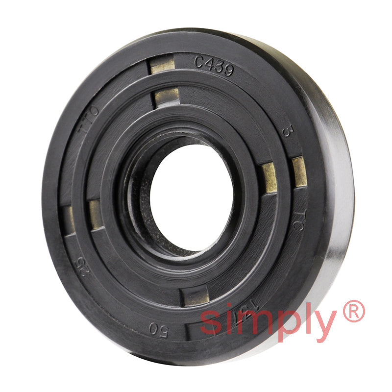 0.5x1.37x0.25 inch Nitrile Rubber Double Lip Rotary Shaft Oil Seal with Garter Spring R23 / TC Style