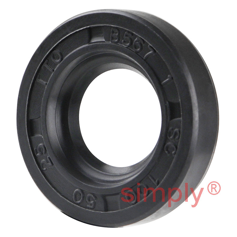 0.5x1x0.25 inch Nitrile Rubber Single Lip Rotary Shaft Oil Seal with Garter Spring R21 / SC