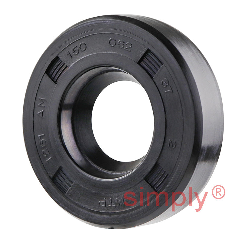 0.62x1.5x0.37 inch Nitrile Rubber Single Lip Rotary Shaft Oil Seal with Garter Spring R21 / SC