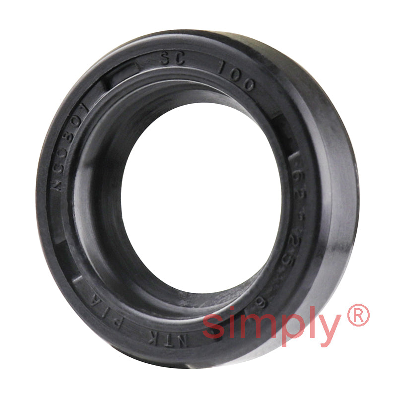 0.62x1x0.25 inch Nitrile Rubber Single Lip Rotary Shaft Oil Seal with Garter Spring R21 / SC