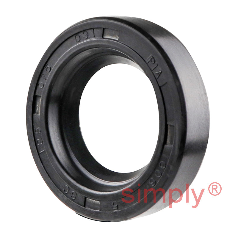 0.75x1.25x0.31 inch Nitrile Rubber Single Lip Rotary Shaft Oil Seal with Garter Spring R21 / SC