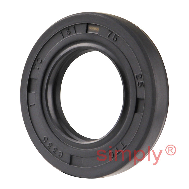 0.75x1.31x0.25 inch Nitrile Rubber Double Lip Rotary Shaft Oil Seal with Garter Spring R23 / TC Style