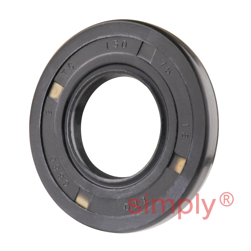 0.75x1.5x0.18 inch Nitrile Rubber Double Lip Rotary Shaft Oil Seal R23 / TC Style