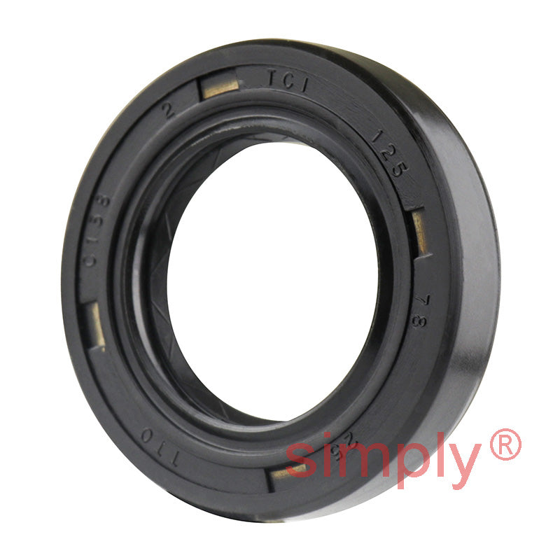 0.78x1.25x0.25 inch Nitrile Rubber Double Lip Rotary Shaft Oil Seal with Garter Spring R23 / TC Style