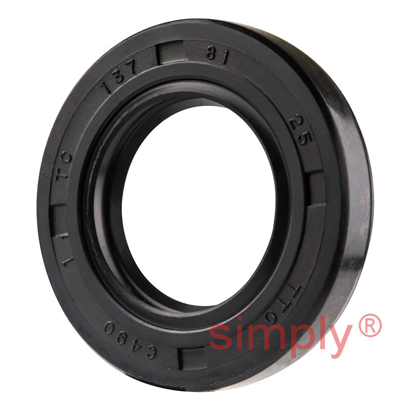 0.81x1.37x0.25 inch Nitrile Rubber Double Lip Rotary Shaft Oil Seal with Garter Spring R23 / TC Style