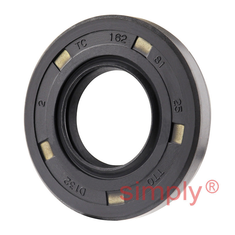 1x1.62x0.25 inch Nitrile Rubber Double Lip Rotary Shaft Oil Seal with Garter Spring R23 / TC Style