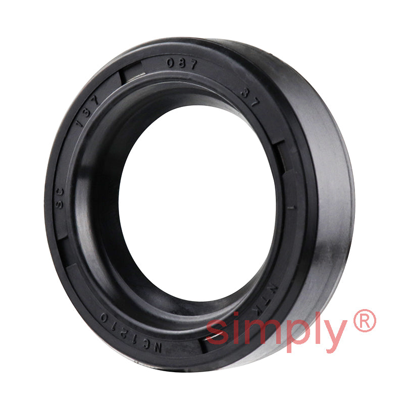 0.87x1.37x0.37 inch Nitrile Rubber Double Lip Rotary Shaft Oil Seal with Garter Spring R23 / TC Style