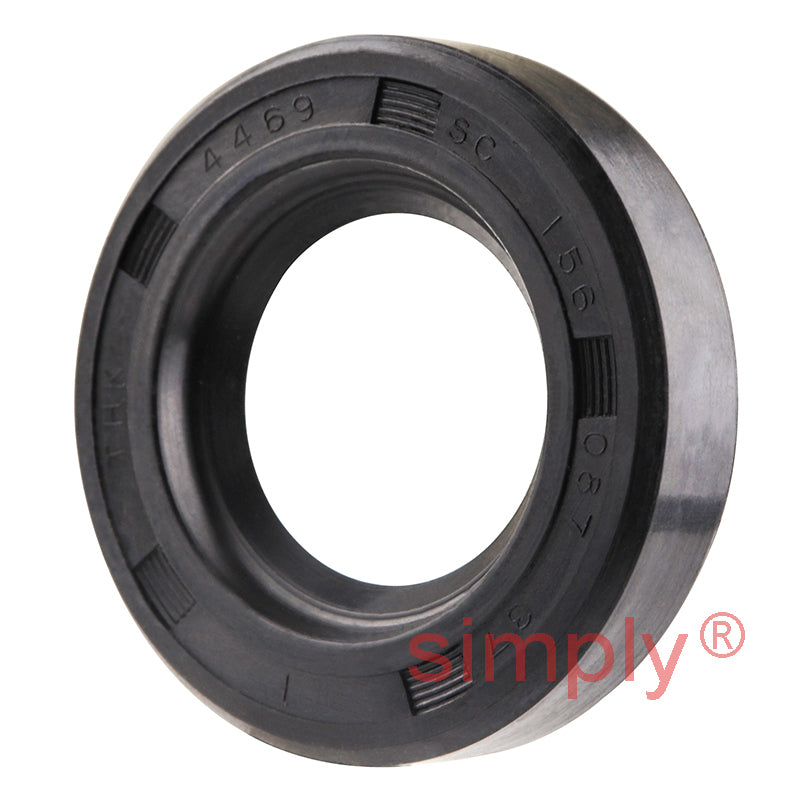 0.87x1.56x0.37 inch Nitrile Rubber Single Lip Rotary Shaft Oil Seal with Garter Spring R21 / SC