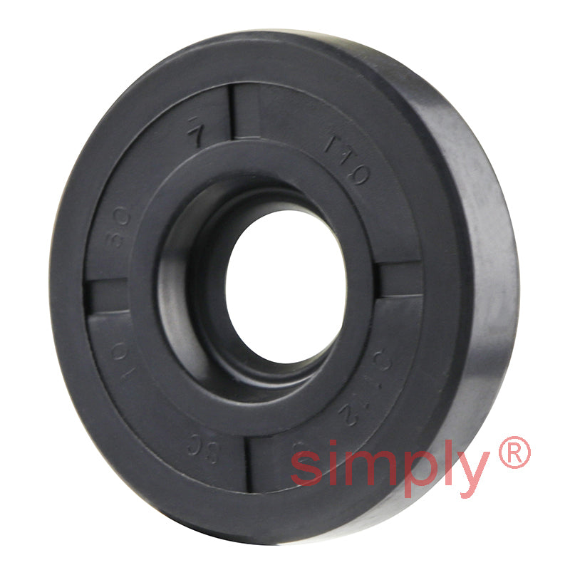 10x30x7mm Nitrile Rubber Single Lip Rotary Shaft Oil Seal with Garter Spring SC / R21