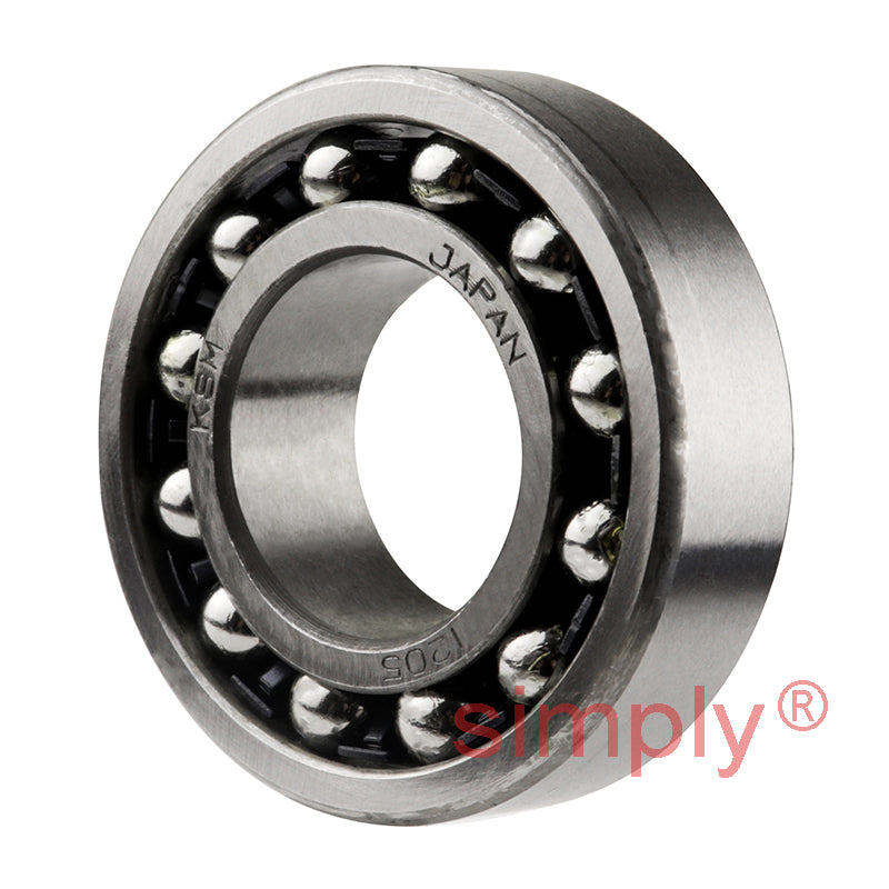 KSM 1205K Open Self Aligning Ball Bearing with Tapered Bore 25x52x15mm