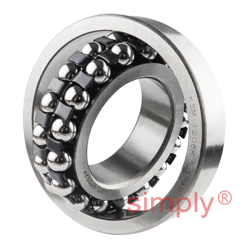 KSM 1208K Open Self Aligning Ball Bearing with Tapered Bore 40x80x18mm