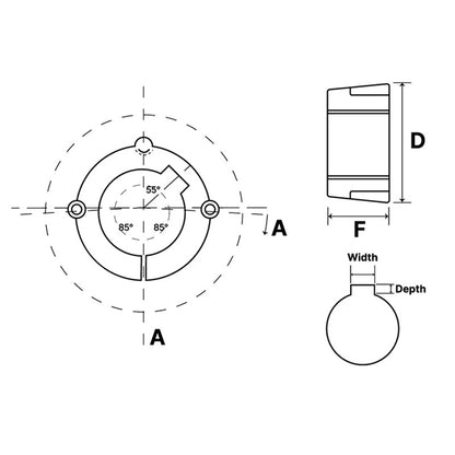 1215-5/8 Tapered Locking Bush with 5/8 inch Bore