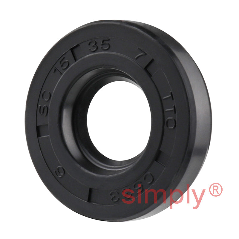 15x35x7mm Nitrile Rubber Single Lip Rotary Shaft Oil Seal with Garter Spring SC / R21