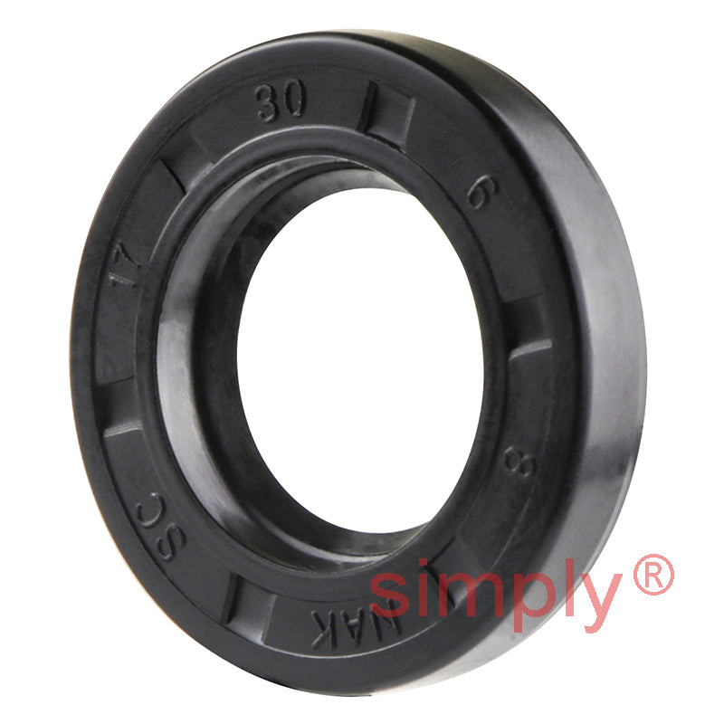 17x30x6mm Nitrile Rubber Single Lip Rotary Shaft Oil Seal with Garter Spring SC / R21