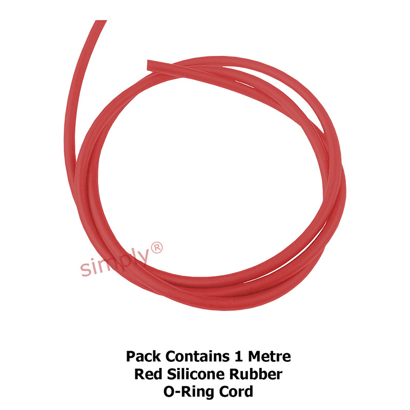 8mm Section RED SILICONE 60 Shore O-Ring Cord