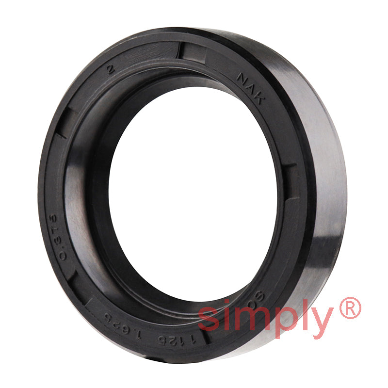 1.12x1.62x0.37 inch Nitrile Rubber Single Lip Rotary Shaft Oil Seal with Garter Spring R21 / SC