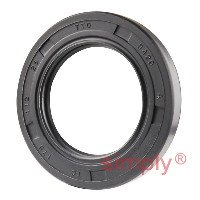 1.12x1.75x0.25 inch Nitrile Rubber Double Lip Rotary Shaft Oil Seal with Garter Spring R23 / TC Style